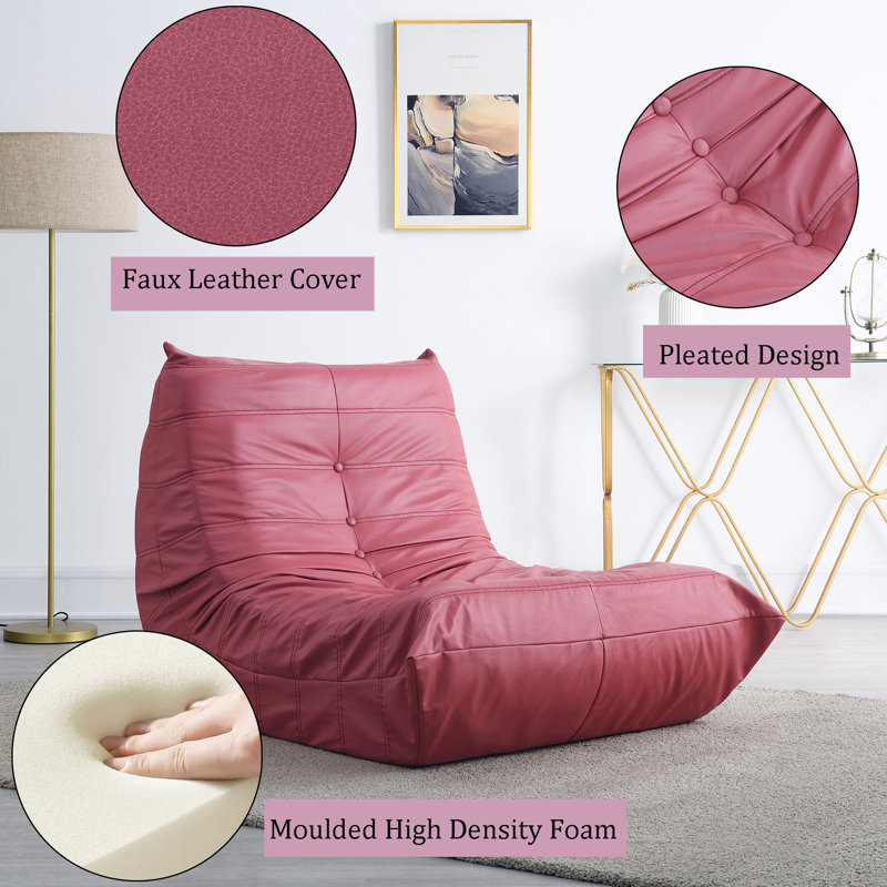 Trule Standard Faux Leather Bean Bag Chair Wayfair